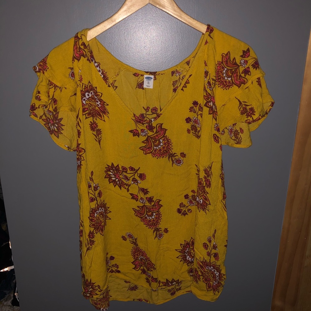 Yellow Floral Blouse